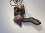 Arthur Gonzalez, A View From the Cloud, ceramic, underglaze, glaze, rubber hose, rabbit's foot, wood, enamel, paint