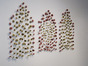 Katharine Payen, Rose Windows, Ceramic, Underglaze, Gold Luster, Beads, 2014
